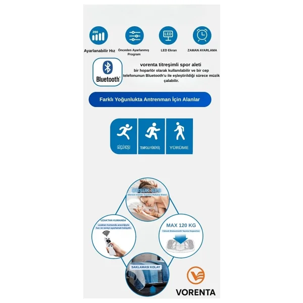Fit Plus Yüksek Titreşimli 5 Programlı Spor Kondisyon Aleti ve Egzersiz Aleti - Görsel 9