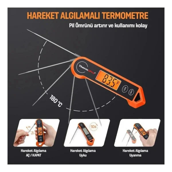 ThermoPro TP19H Katlanabilir Gıda Termometresi - Görsel 2