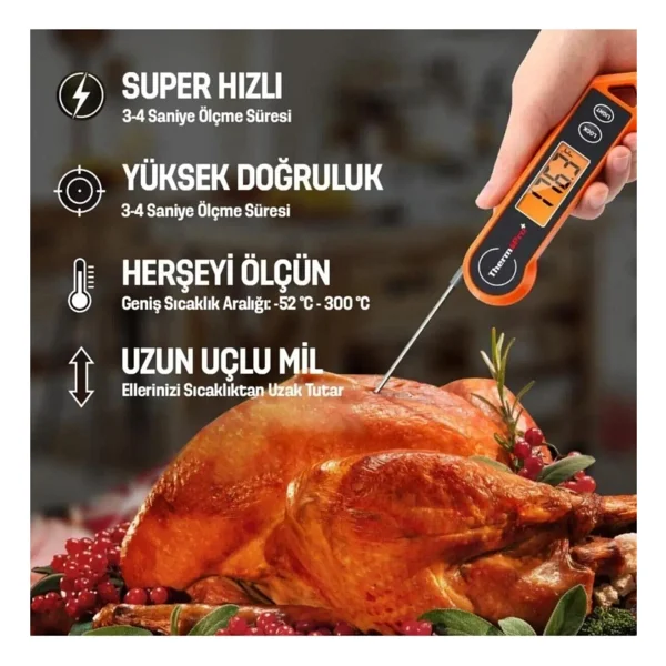ThermoPro TP19H Katlanabilir Gıda Termometresi - Görsel 5