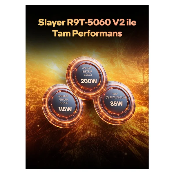 Game Garaj Slayer R9T-5060 V2 C7 Ryzen 9 8945HX 16 GB 1 TB SSD RTX5060 16" WQXGA Gaming Laptop - Görsel 3