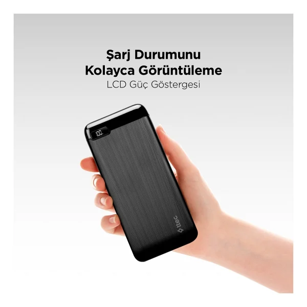 Ttec PowerSlim Pro LCD 2BB186S 20000 mAh Hızlı Şarj Powerbank - Görsel 7