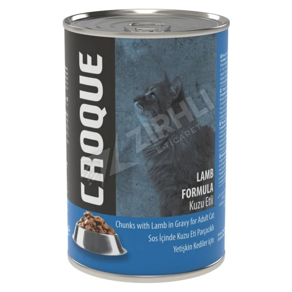 Croque Kuzu Etli 400 gr Yetişkin Konserve Kedi Maması - Görsel 2