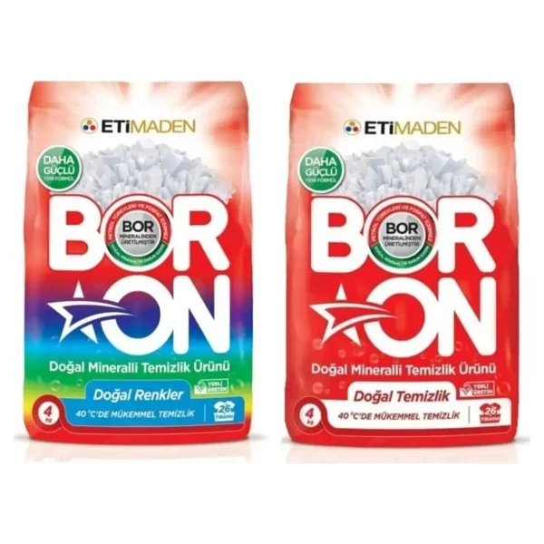 Boron Renkler + Beyazlar için 4 kg 2'li Toz Deterjan - Görsel 4