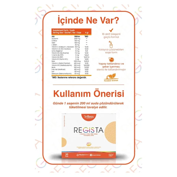 Infless Regista 30 Saşe - Görsel 2