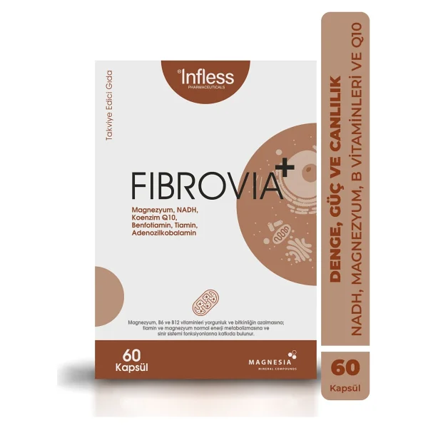 Infless Fibrovia+ Nadh ve Koenzim Q10, Magnezyum Malat Içeren Formül - 60 Kapsül - Görsel 5