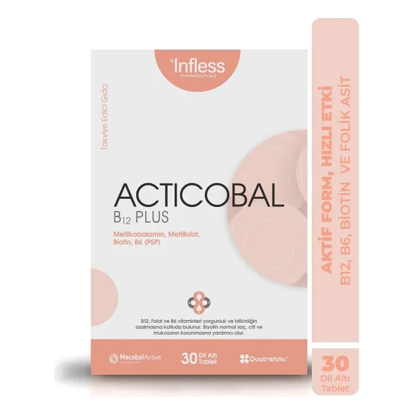 Infless Acticobal B12 Plus 30 Dil Altı Tablet - Görsel 6