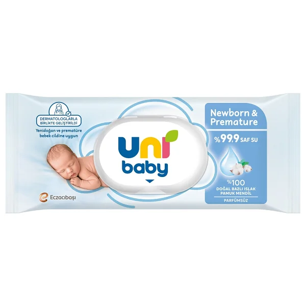 Uni Baby Yenidoğan & Prematüre 40 Yaprak Islak Mendil - Görsel 2