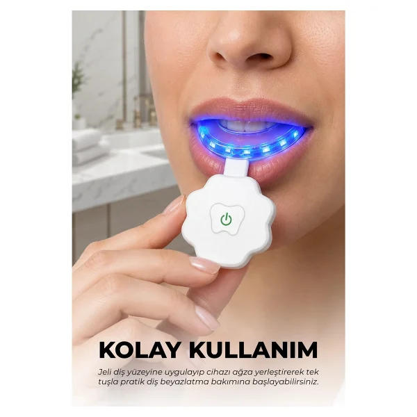 Pirantech M08 LED Mavi Işık Diş Beyazlatma Cihazı Evde Profesyonel Ağız Bakımı - Görsel 6