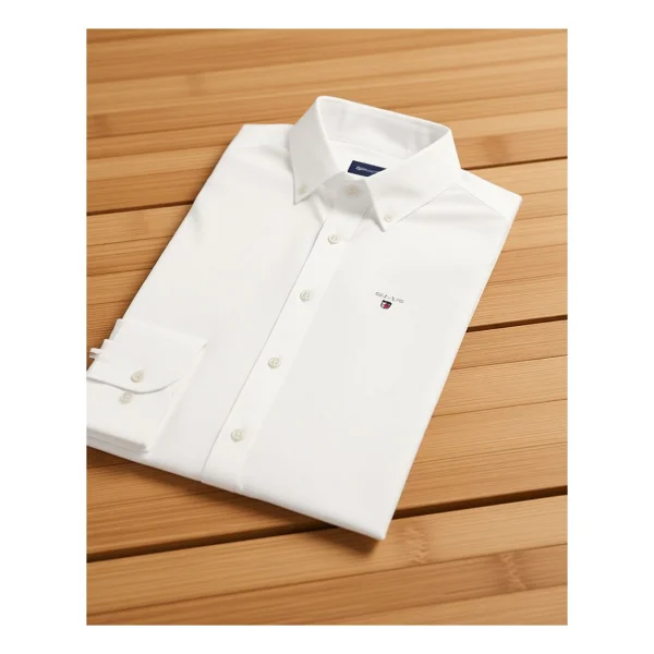 Gant Oxford Slim Fit Gömlek - 2XL - 001-Beyaz - Görsel 6