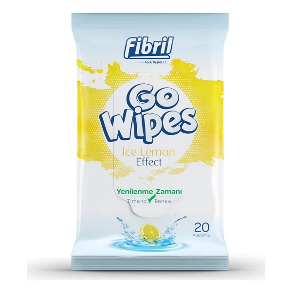 Fibril Go Wipes Islak Mendil Limon Ferahlığı 20'li 4 ADET - Görsel 2
