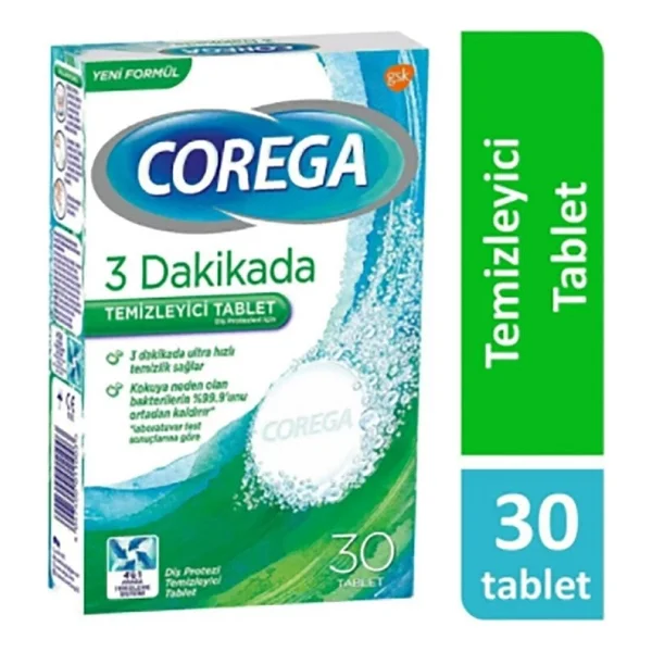 Corega Diş Protez Temizleme Tableti 30'lu - Görsel 2