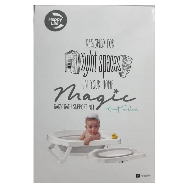 Hobby Life Beyaz Renkli Katlanır Küvet Filesi Bebek Küvetlerine Uygun Uzun Ömürlü Aksesuar - Görsel 2