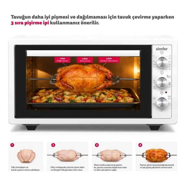 Simfer 7062 70 lt Midi Fırın - Görsel 7