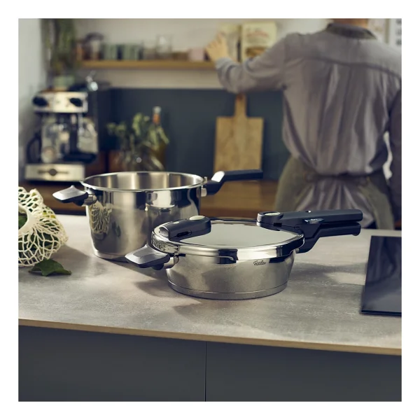 Fissler Vitaquick Elemental 4.5 lt + 2.5 lt Düdüklü Tencere Seti - Görsel 4