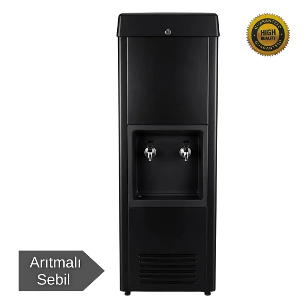 Evora Sanayi Tipi Sebil 40 Litre Soğutmalı Arıtmalı Siyah Endüstriyel Su Sebili - Görsel 5