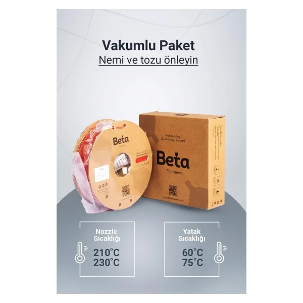 Beta PLA Plus 1.75 mm 1 kg Kiss Red Filament - Görsel 9