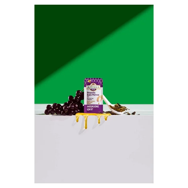 Balparmak Apitera Mur Doğal Bal, C Vitamini, Kara Mürver, Yeşil Çay Ve Propolis İçeren Takviye Edici 7'Li Saşe - Görsel 7
