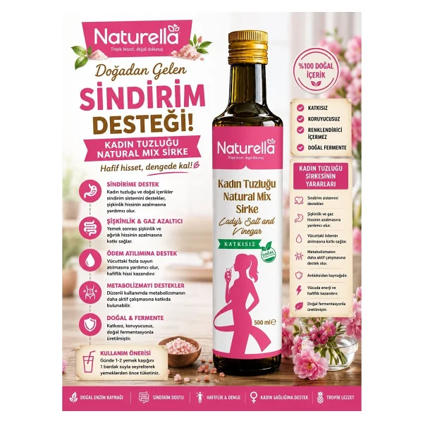 Naturella Kadın Tuzlğu Sirkesi 500 ml - Görsel 2