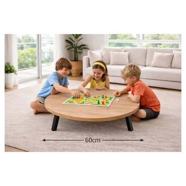 Alesta Life Klasik Tasarımlı Yuvarlak Yer Sofrası Suntalam Malzeme 68 cm Genişlik 21 cm Yükseklik - 68 x 21 cm - Görsel 6