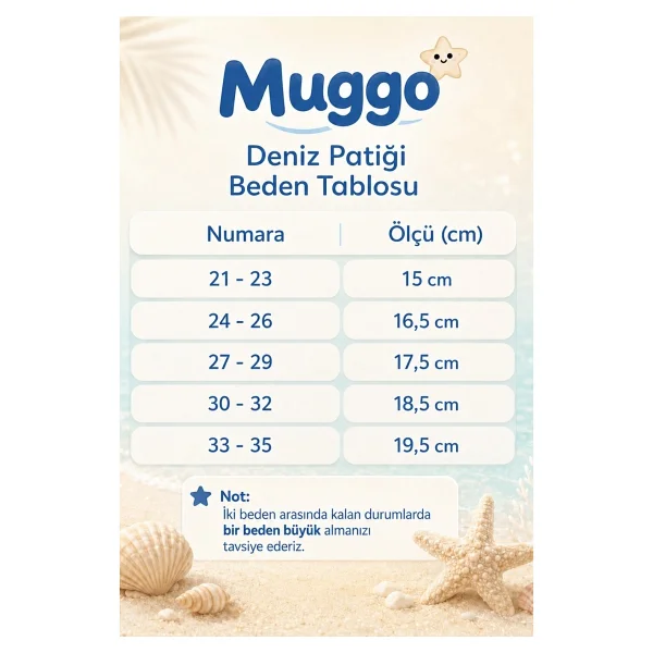 Muggo BABY Kaymaz Tabanlı Unisex Bebek Çocuk Deniz Ayakkabısı ve Havuz Patiği - Görsel 4