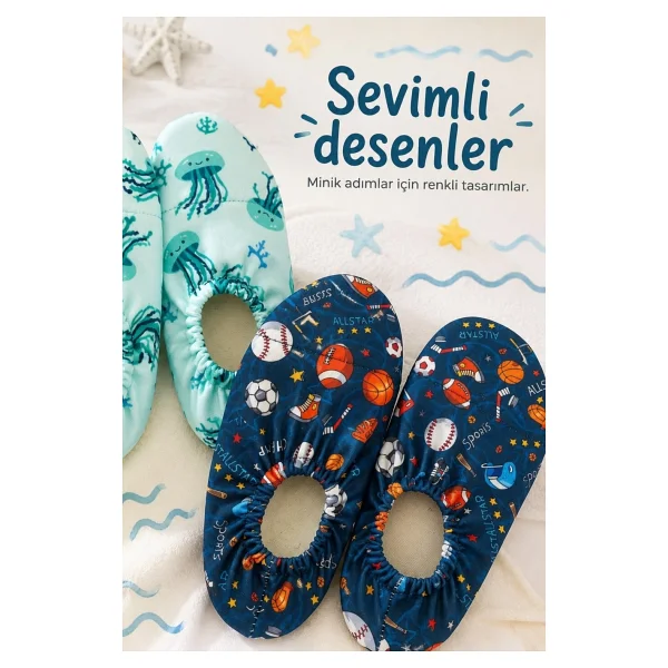 Muggo BABY Kaymaz Tabanlı Unisex Bebek Çocuk Deniz Ayakkabısı ve Havuz Patiği - Görsel 10