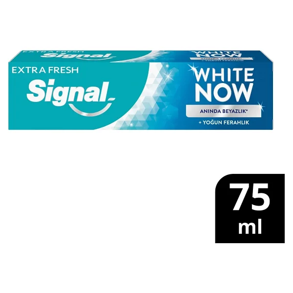 Signal White Now Extra Fresh Beyazlatıcı Florürlü Diş Macunu 75 ml - Görsel 3