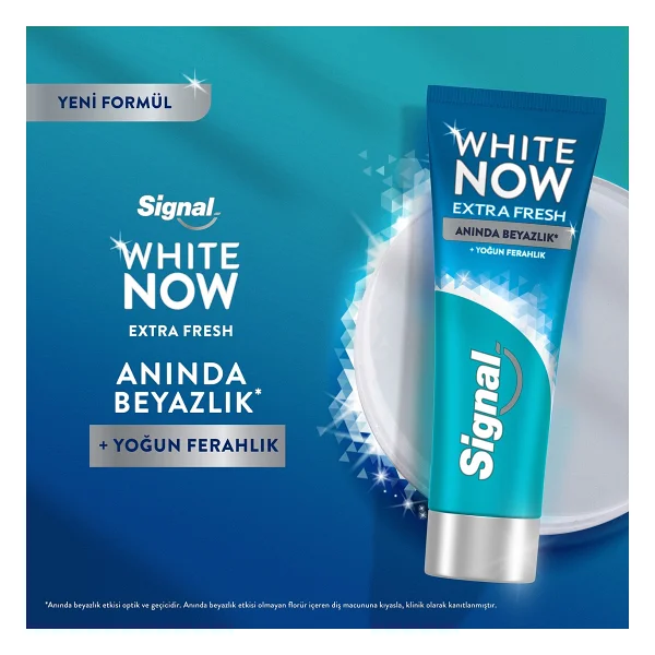 Signal White Now Extra Fresh Beyazlatıcı Florürlü Diş Macunu 75 ml - Görsel 5