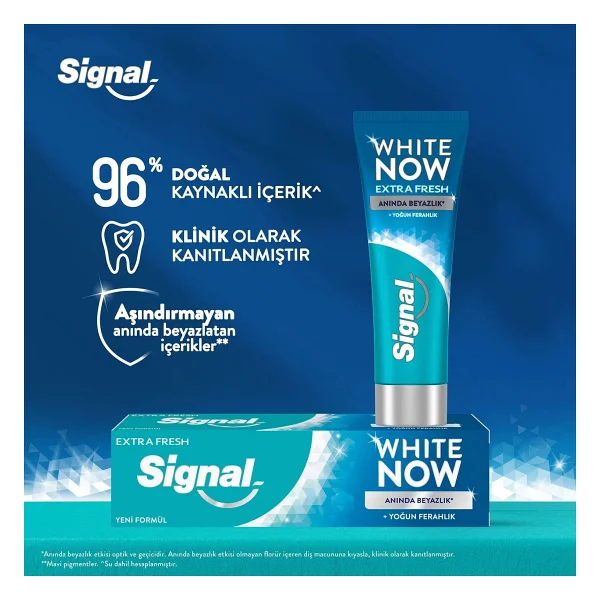 Signal White Now Extra Fresh Beyazlatıcı Florürlü Diş Macunu 75 ml - Görsel 6