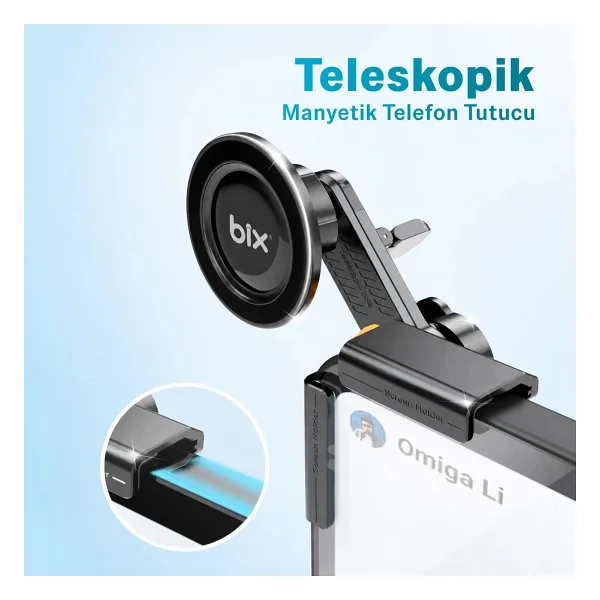 Bix TCH03 MagSafe Manyetik Araç Telefon Tutucu - Görsel 7