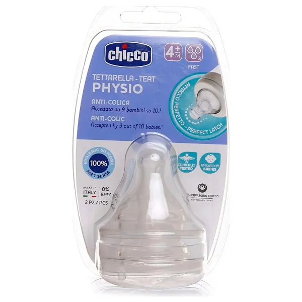 Chicco Physio Hızlı Akış 4 Ay+ 2'li Biberon Emziği - Görsel 7