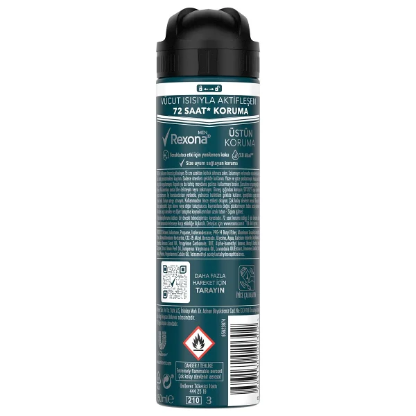 Rexona Men Üstün Koruma Invisible Black & White 150 ml 3 Adet Erkek Deodorant - Görsel 7