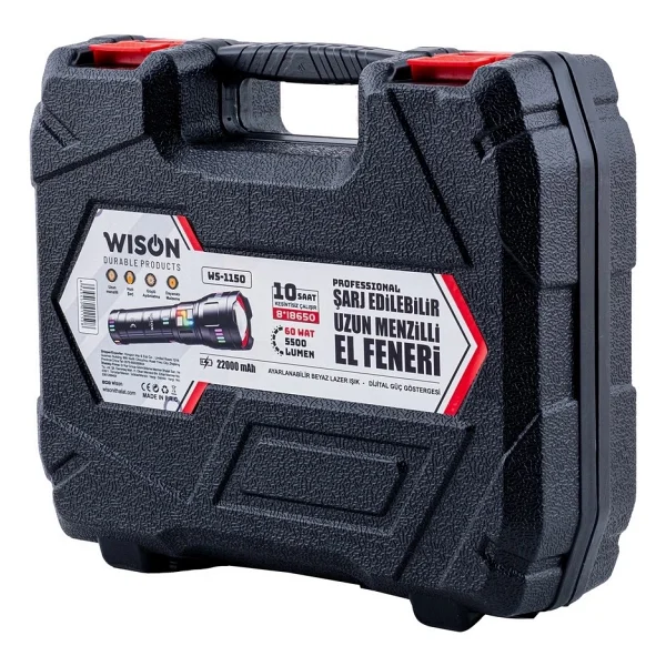 Wison WS-1150 5500 Lümen LED Şarjlı El Feneri - Görsel 6