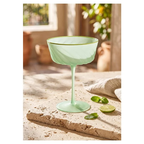 The Mia 15x11x8 cm Yeşil Martini Kadehi - Görsel 4