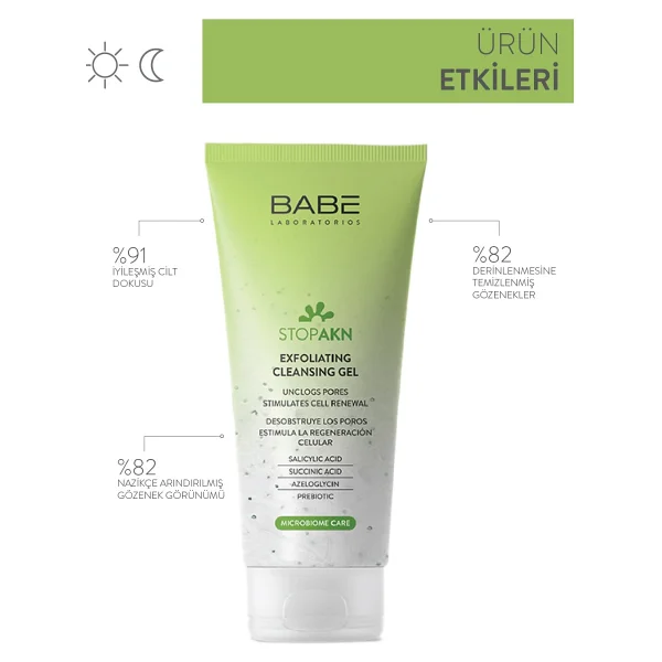 Babe Stop AKN Peeling Etkili 200 ml Yüz Temizleme Jeli - Görsel 6