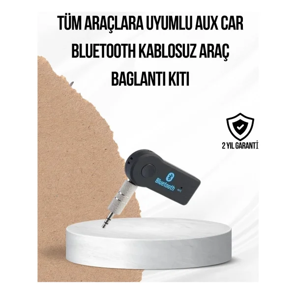 Araç İçi Bluetooth Aux Adaptörü Ve Telefon Görüşme Cihazı - Görsel 6
