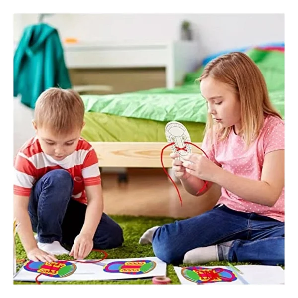 Tineke Montessori Ayakkabı Bağlama Eğitici Oyuncak İnce Motor Beceri Geliştirici Erkek ve Kız 3+ Yaş - Görsel 4