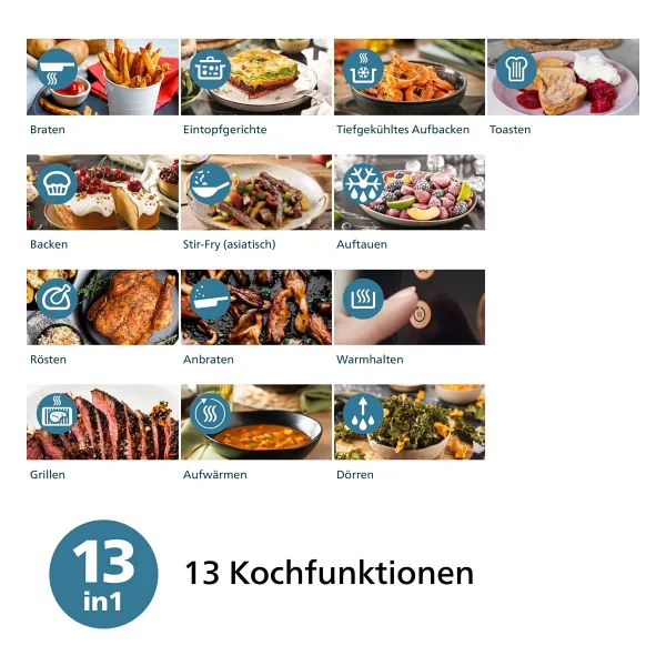 Philips Airfryer 2000 Serisi NA230/00 6.2 lt Yağsız Fritöz - Görsel 6
