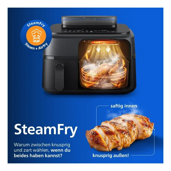Philips Steam Airfryer 5000 Serisi NA550/00 9 lt Yağsız Fritöz - Görsel 4