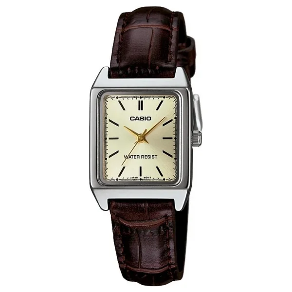 Casio Standart LTP-V007L-9EUDF Deri Kordon Kahverengi-Altın Kadın Kol Saati - Görsel 4
