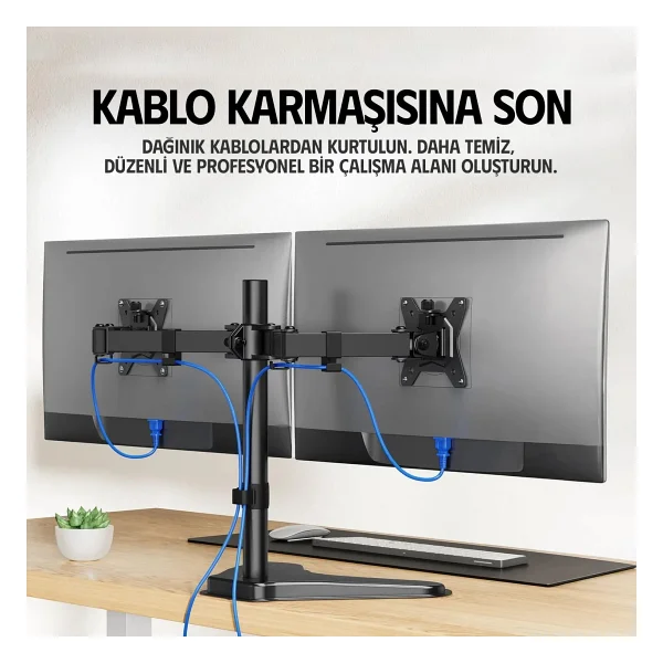 Ergoflex EF42 13-27 inç İki Kollu Monitör Standı - Görsel 4