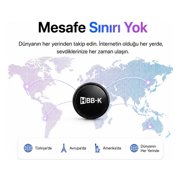 HBB-K Hapro Tag Ios & Android Uyumlu Airtag Akıllı Takip Cihazı(Siyah) - Görsel 3