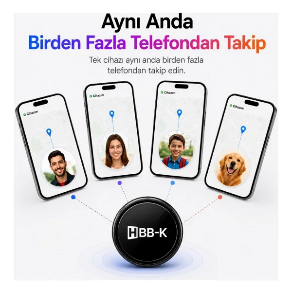 HBB-K Hapro Tag Ios & Android Uyumlu Airtag Akıllı Takip Cihazı(Siyah) - Görsel 6