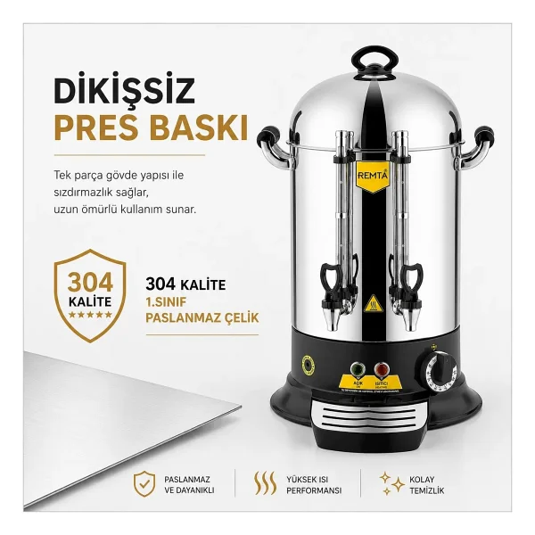 Remta Elegance ER15 250 Bardak 22 lt Çay Otomatı - Görsel 3