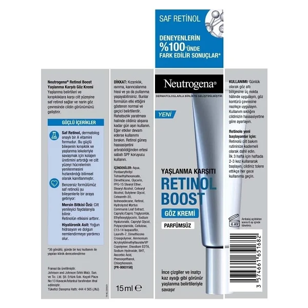 Neutrogena Retinol Boost Yaşlanma Karşıtı Göz Kremi 15 ml - Görsel 10