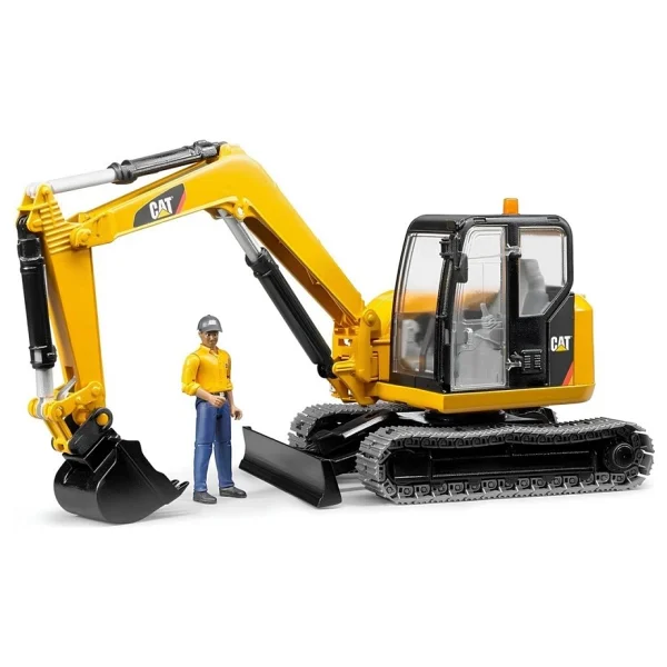 Bruder BR02466 Cat Mini Ekskavatör ve İnşaat İşçisi - Görsel 9