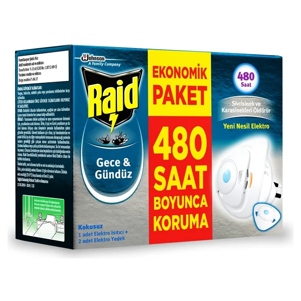 Raid Gece & Gündüz Elektro Isıtıcı + 2 Yedek - Görsel 2