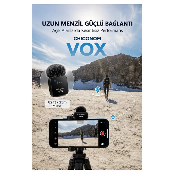 chiconom Onell Vox Pro 2'li Kablosuz Yaka Mikrofonu Type-C iPhone Android Uyumlu - Görsel 7