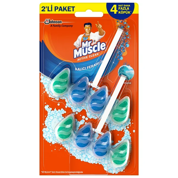 Mr. Muscle Klozet Blok Marine Active Clean 2'li Koku Giderici - Görsel 7