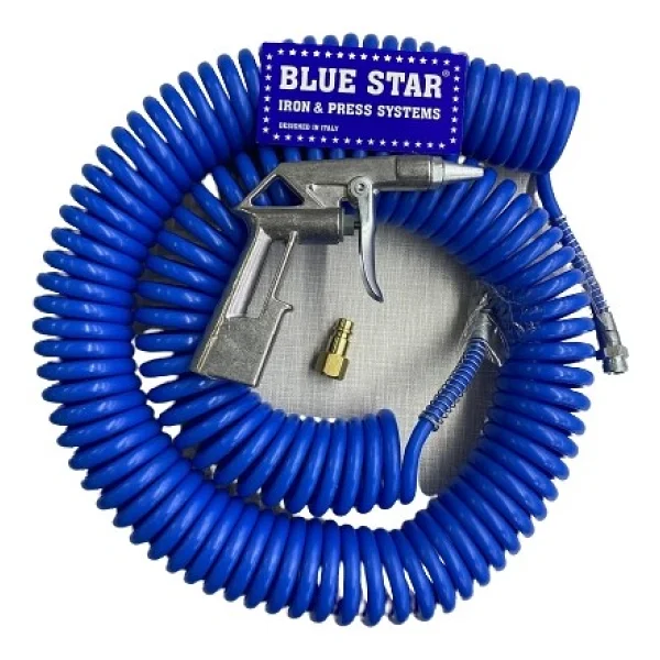 Blue Star Hava Kompresör spiral hava hortumu tabancası ucu 15 metre - Görsel 2