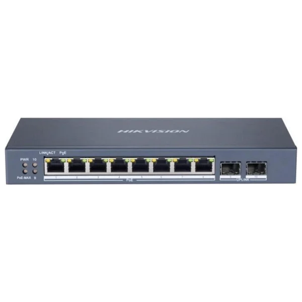 Hikvision DS-3E1510P-SI 8 Port 10/100/1000 Mbps Gigabit PoE Switch - Görsel 3